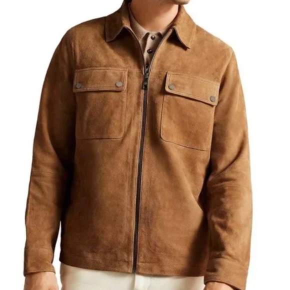 TED BAKER LONDON Thierry suede zip jacket, NEW WITH TAGS